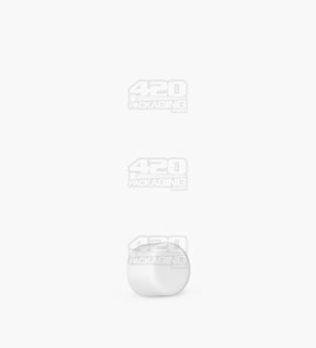 18mm Smooth Push and Turn Flat Plastic CR Caps For Glass Tubes - Matte White - 400/Box - 1