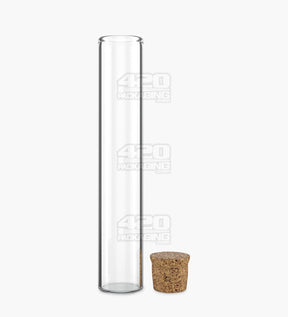 120mm King Size Clear Glass Pre-Roll Tubes with Cork Top 640/Box - 3