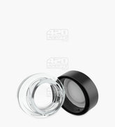 45mm Clear 7ml Glass Concentrate Jar With Black Cap 240/Box - 1
