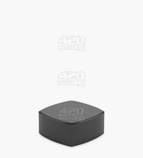 32mm Smooth Push and Turn Child Resistant Plastic Pillow Caps With Teflon Liner - Matte Black - 250/Box