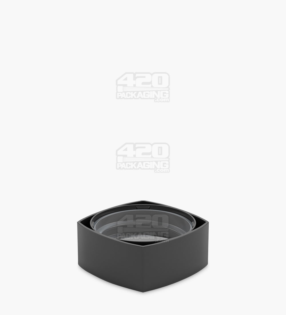 32mm Smooth Push and Turn Child Resistant Plastic Pillow Caps With Teflon Liner - Matte Black - 250/Box