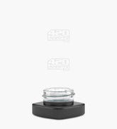 32mm Matte Black 5ml Glass Pillow Concentrate Jar w/ White Interior 250/Box - 1