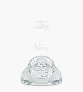 24mm Clear 5ml Glass Triangle Concentrate Jar With Black Cap 240/Box - 5