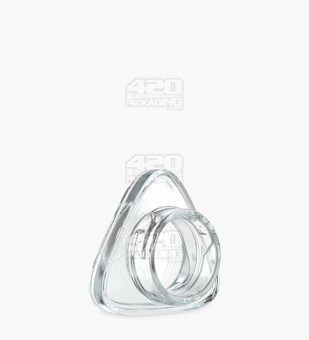 Glass Triangle Concentrate Jar With Black Cap