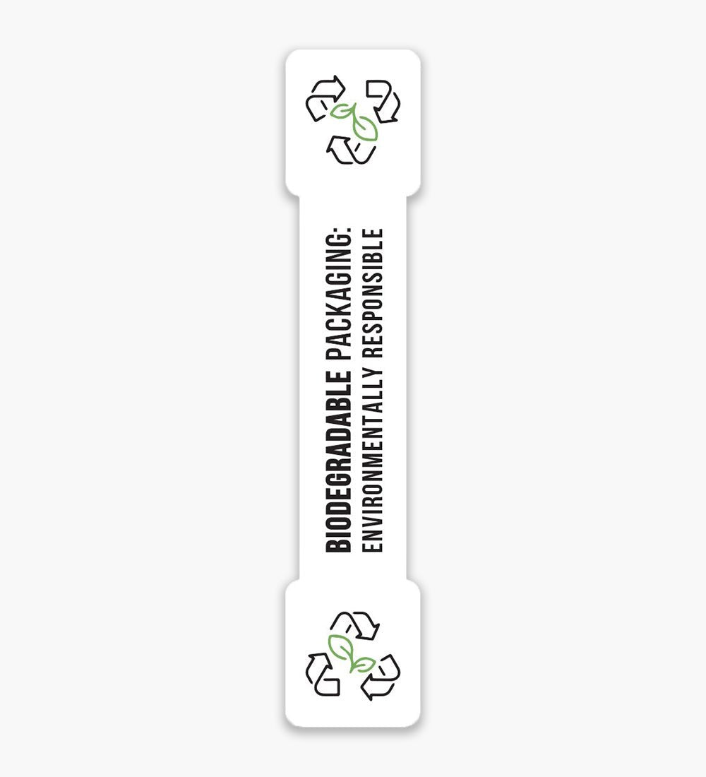 Biodegradable Packaging Labels Tamper Evident Dogbone 1000/Roll - 1