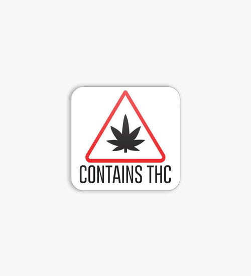 Massachusetts Maine Contains THC Warning Triangle Labels