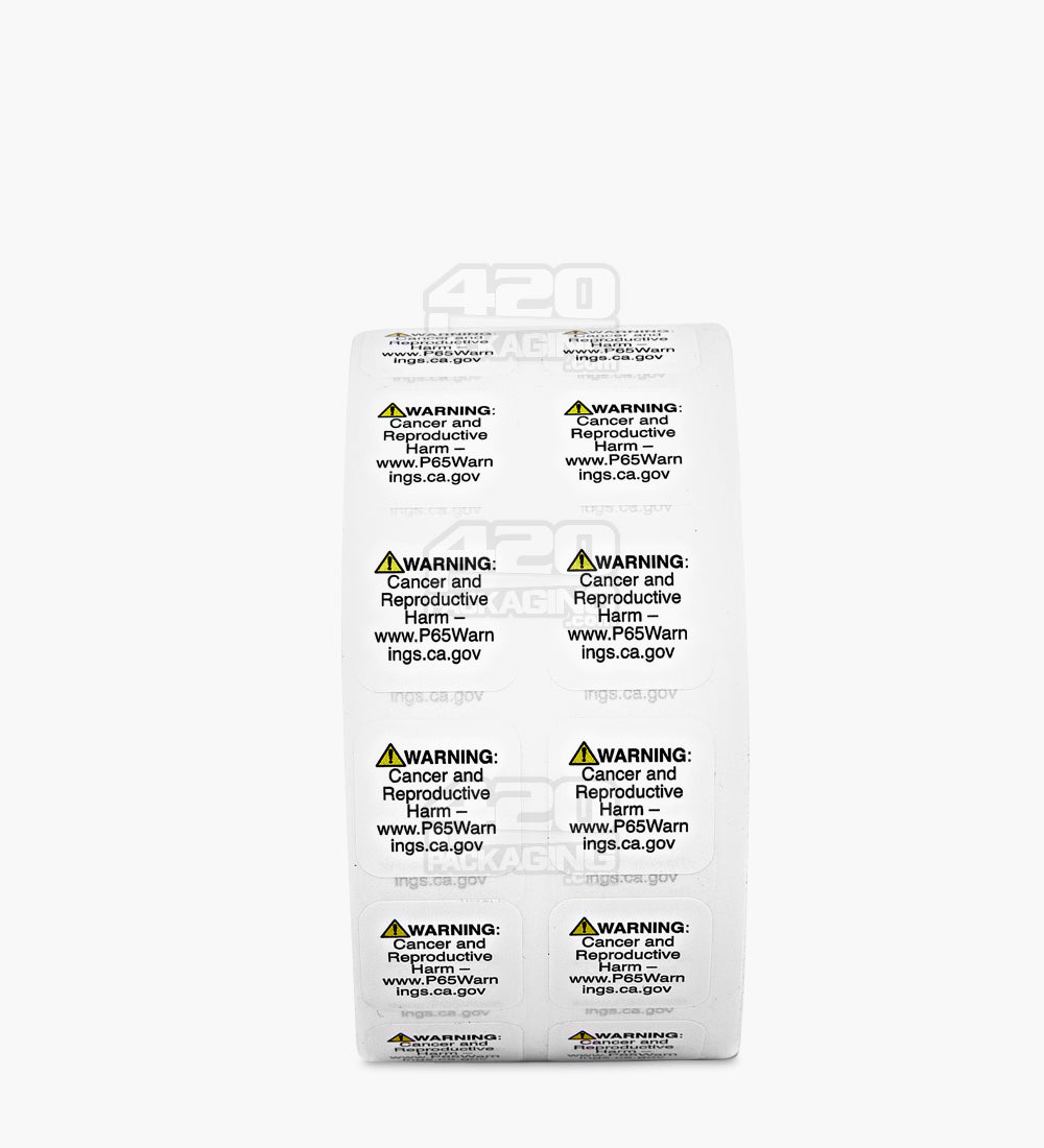 California Prop 65 Warning Compliance Label | .75in x .75in - Short Form - 1000 Count