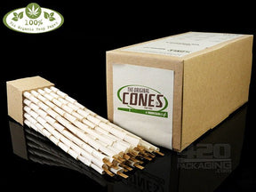 109mm King Size De Luxe Organic Hemp Cones - 26mm Large Filter (1.3 Gram) 800/Box - 2