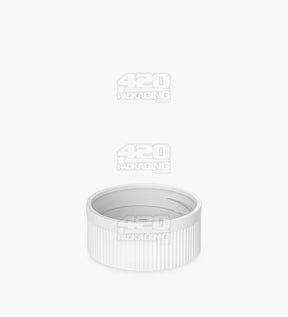 33mm Ribbed Push and Turn Child Resistant Plastic Caps - Semi Gloss white - 252/Box