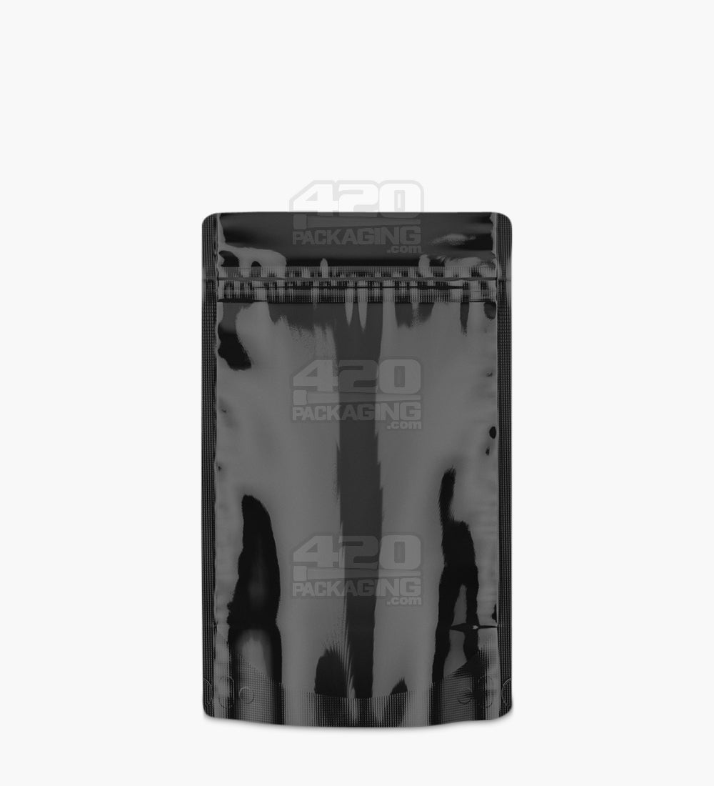 Glossy Black 4x6.5 Tamper Evident Mylar Bags 1000/Box - 1