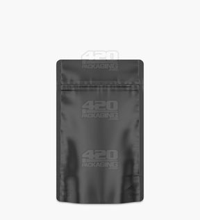 Matte-Black 4" x 6.5" Mylar Tamper Evident Bags (7 grams) 1000/Box