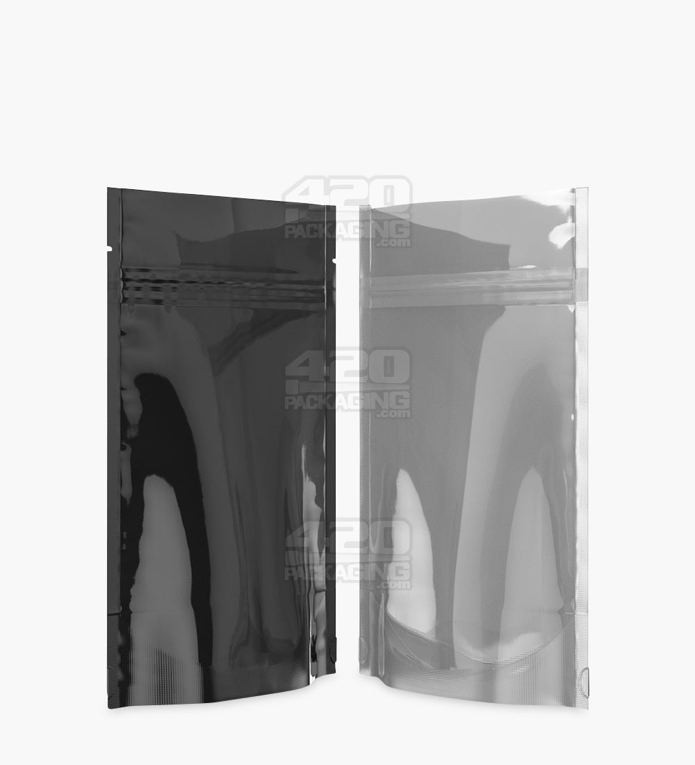 Glossy-Black 4" x 6.5" Vista Mylar Tamper Evident Bags (7 grams) 1000/Box
