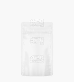 Matte White 4" x 6.5"Mylar Tamper Evident Bags  (7 grams) 1000/Box