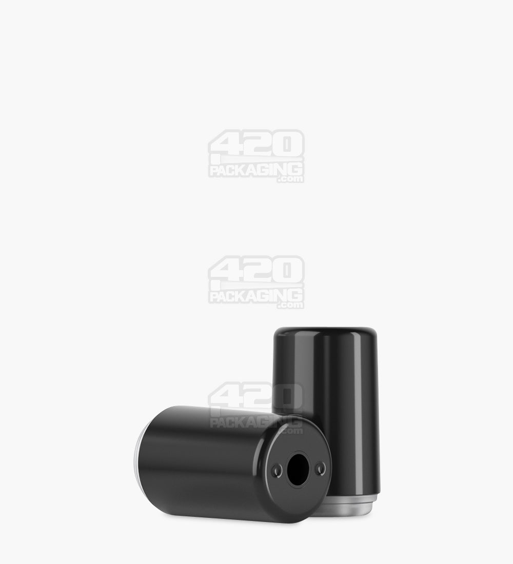 RAE | Round Vape Mouthpiece for Screw On Plastic Cartridges | Black Plastic - Screw On - 400 Count