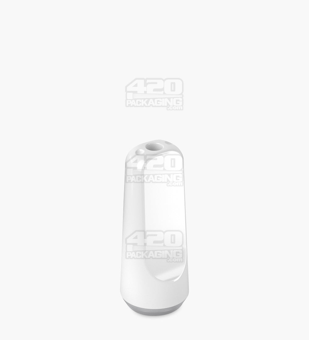 RAE White Plastic Flat Vape Mouthpiece for Screw On Plastic Cartridges 400/Box