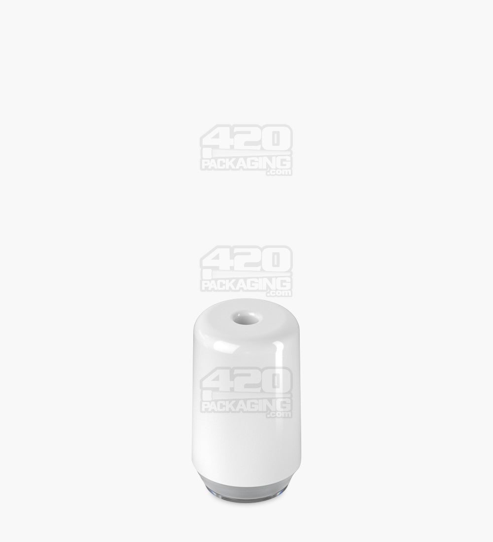 RAE White Ceramic Round Vape Mouthpiece for Hand Press Ceramic Cartridges 400/Box - 3
