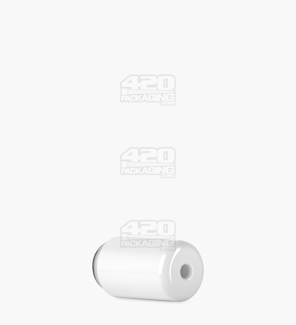 RAE White Ceramic Round Vape Mouthpiece for Hand Press Ceramic Cartridges 400/Box - 5
