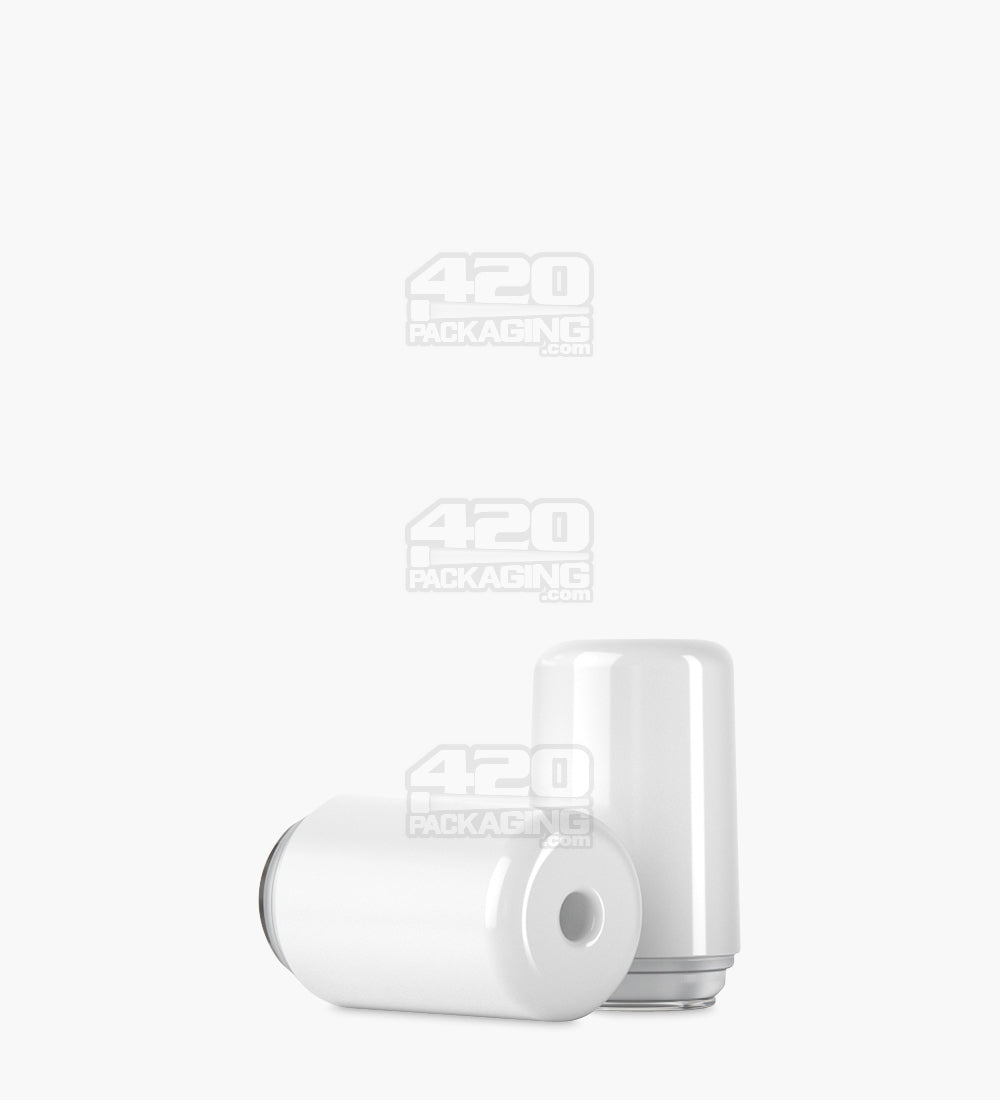 RAE White Ceramic Round Vape Mouthpiece for Hand Press Ceramic Cartridges 400/Box - 1