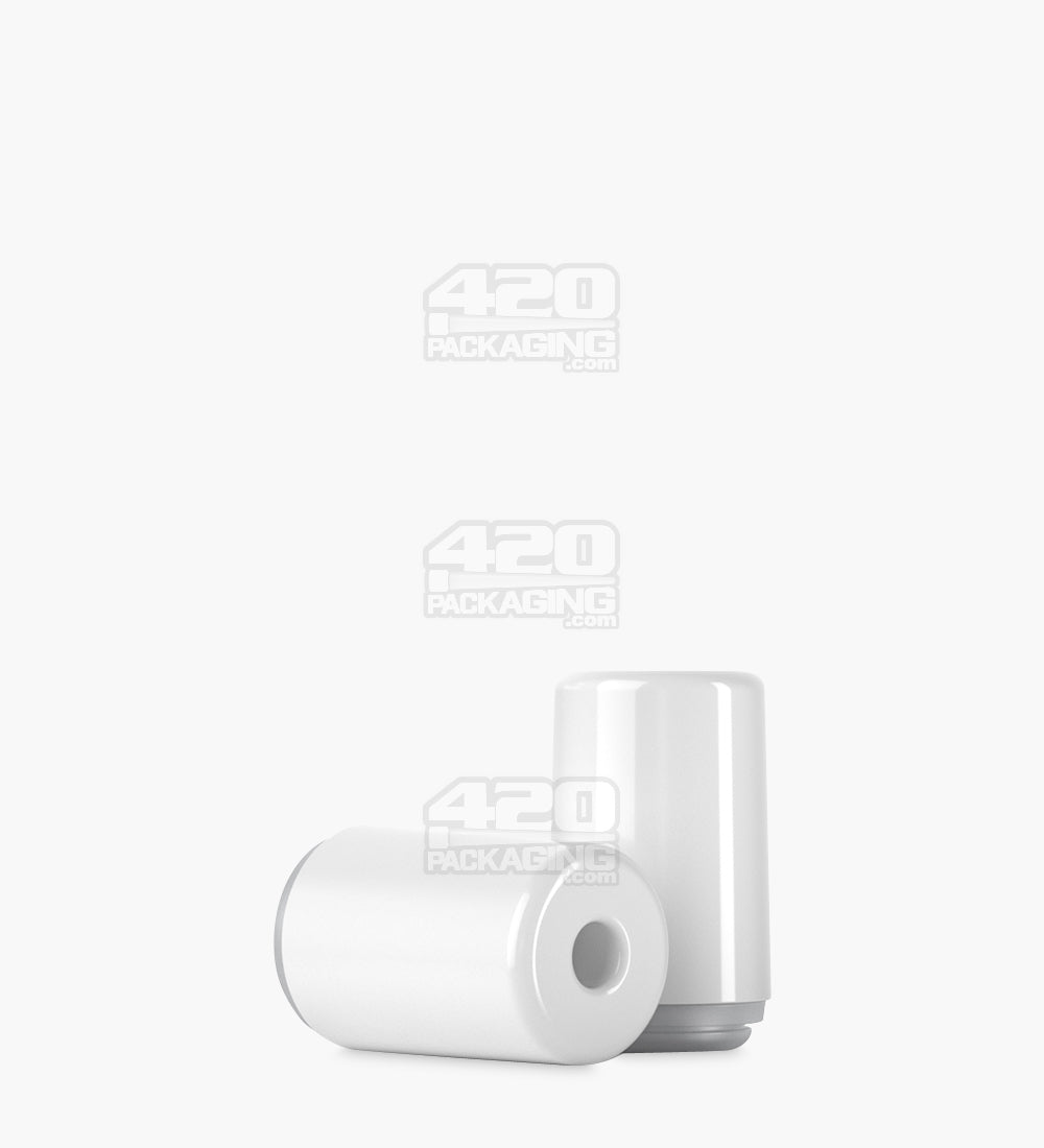 RAE | Round Vape Mouthpiece for Screw On Ceramic Cartridges | White Ceramic - Screw On - 400 Count