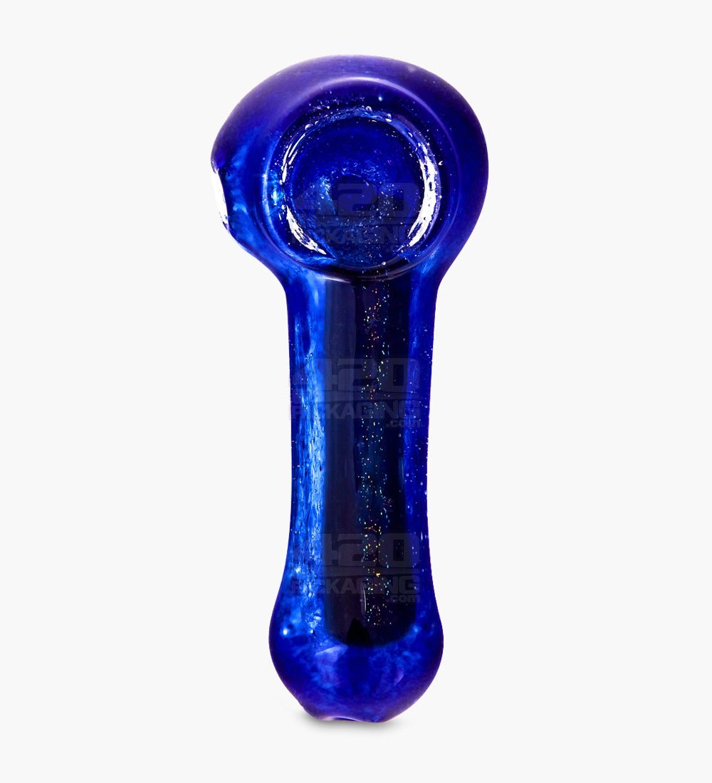 2.5in Dichro & Gold Fumed Spoon Long Glass Hand Pipe