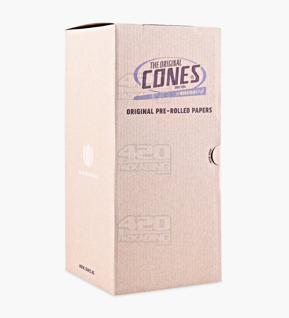 The Original Cones 109mm King Slim Size Bleached White Paper Pre Rolled Cones w/ Filter Tip 1000/Box - 4
