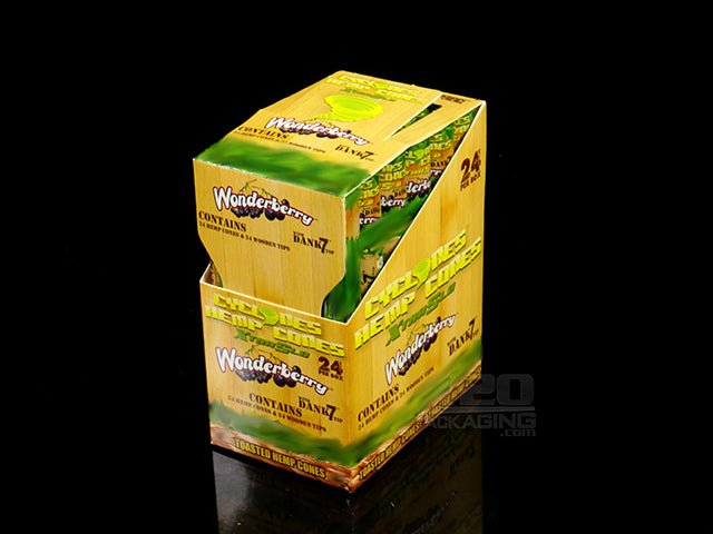 Cyclones Wonderberry Flavored Hemp Cones With Wooden Tips 24/Box - 2