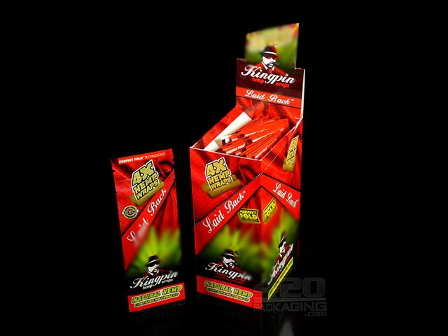 Kingpin Laid Back Flavor Hemp Wraps 25/Box - 1