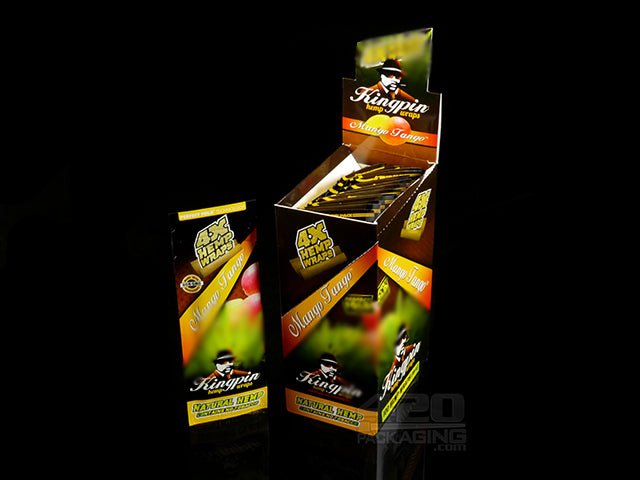 Kingpin Mango Tango Flavor Hemp Wraps 25/Box - 1