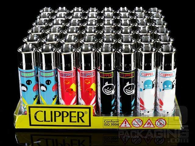 Clipper Lighter Bad Smiley Design 48/Box - 3