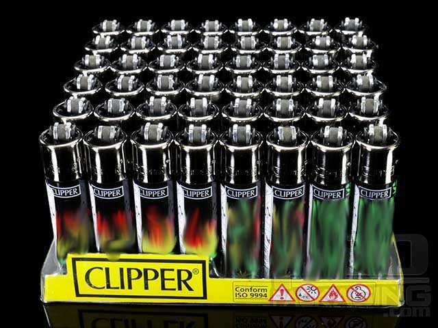 Clipper Lighter Jamaican Leafs Design 48/Box - 3
