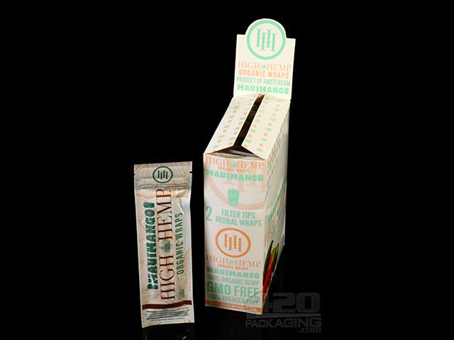 High Hemp Maui Mango Flavored Organic Hemp Wraps 25/Box - 1