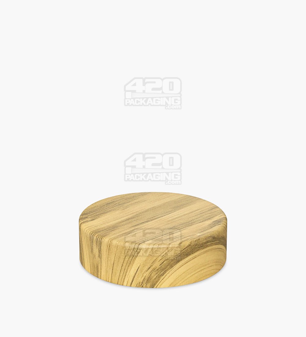 53mm Smooth Push and Turn Child Resistant Plastic Caps With Foam Liner - Teak Wood - 1000/Box - 3