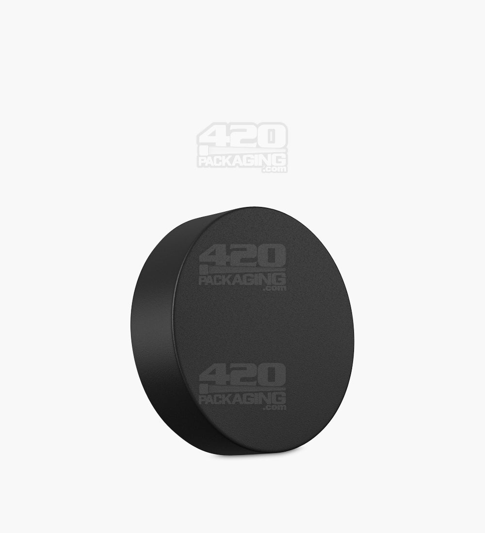 Child Resistant | Smooth Push Down & Turn Plastic Caps w/ Foam Liner  | 53mm - Matte Black - 100 Count