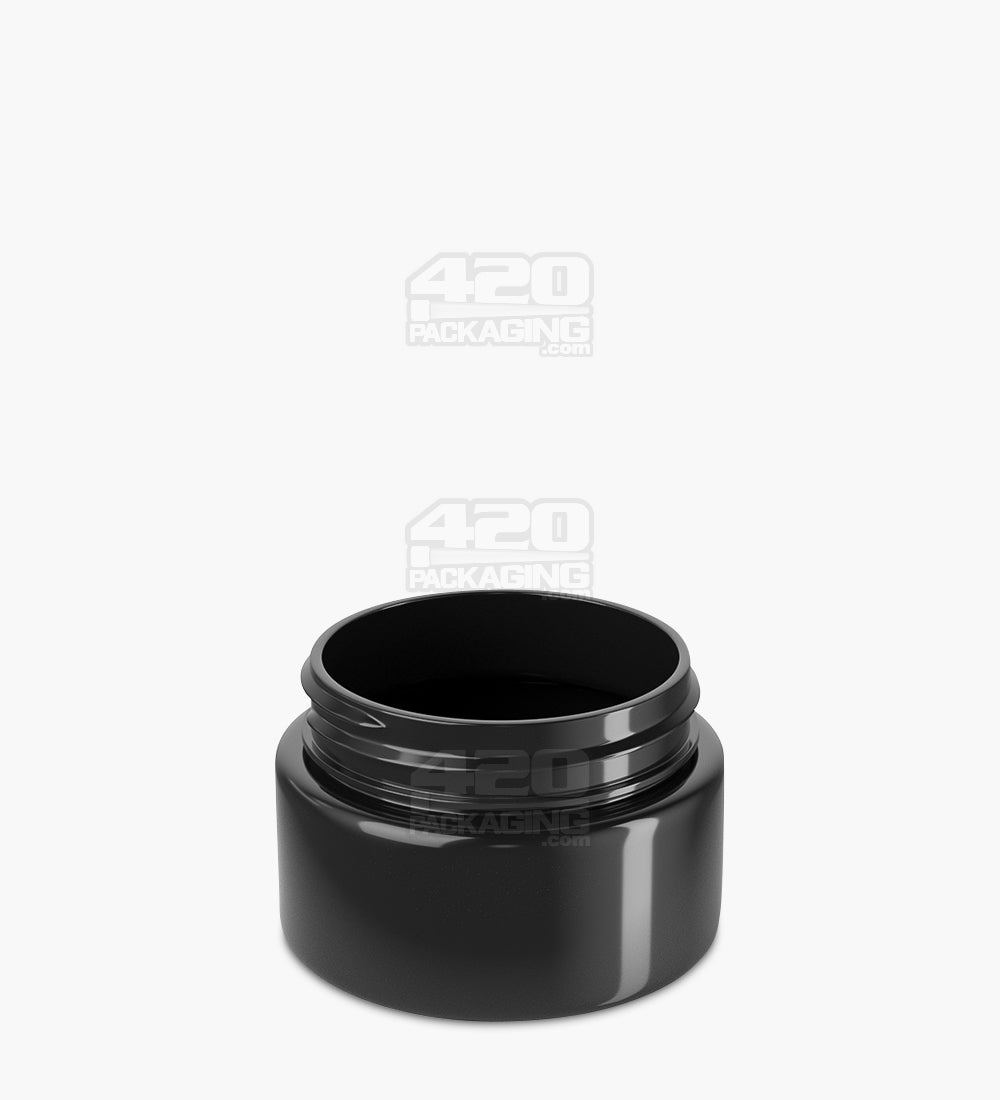 Straight Sided Black Plastic Jars | 53mm - 2oz - 200 Count