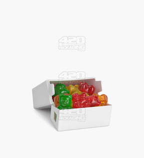 Child Resistant & Sustainable Biodegradable Pinch 'N Flip Edible & Pre-Roll White Plastic Joint Case 130/Box - 5