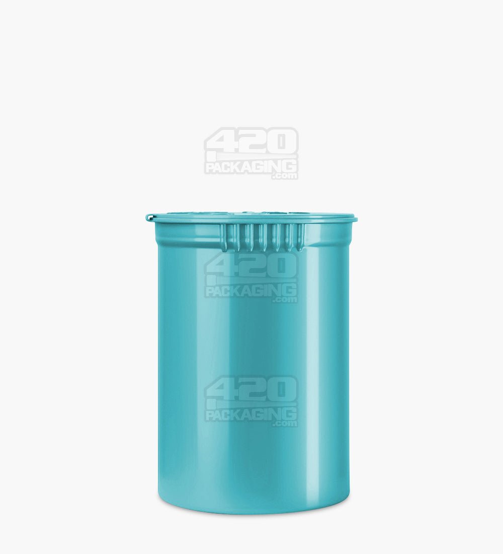 68mm Aqua Child Resistant Opaque Pop Top Bottles 150/Box - 2