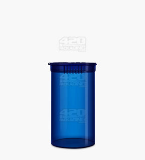 69mm Blue Child Resistant Transparent Pop Top Bottles 225/Box - 2