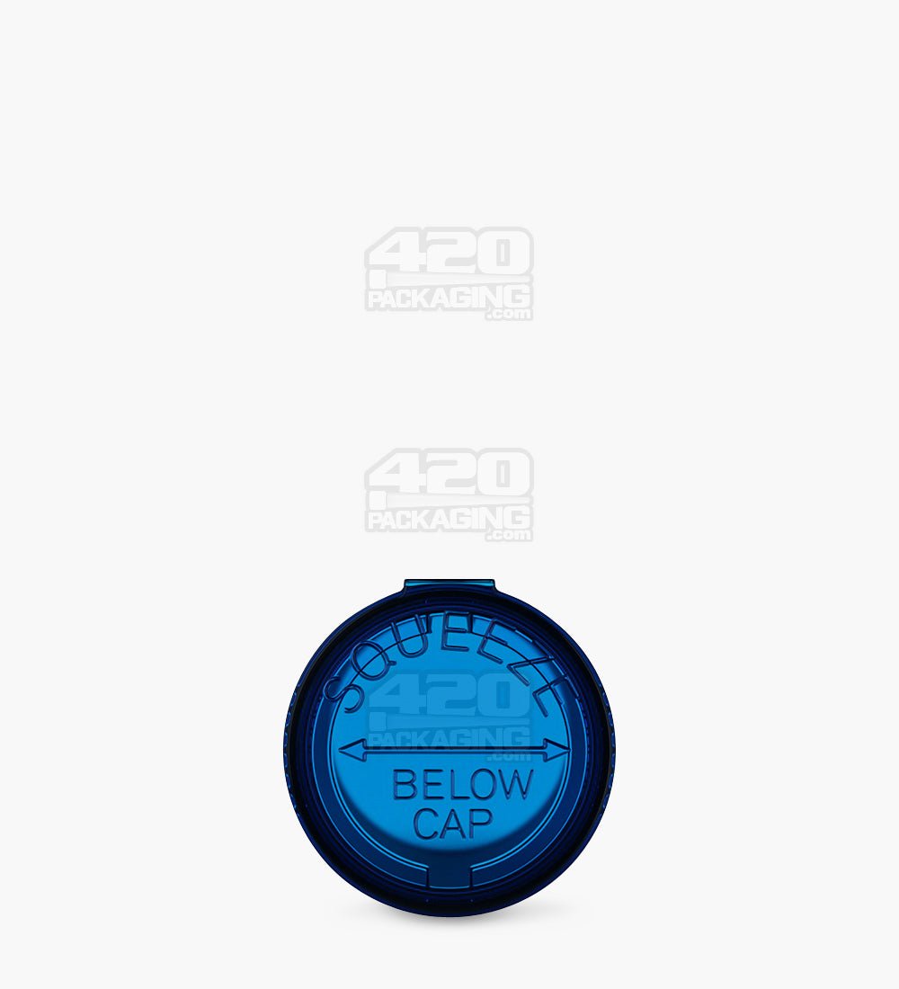 69mm Blue Child Resistant Transparent Pop Top Bottles 225/Box - 4
