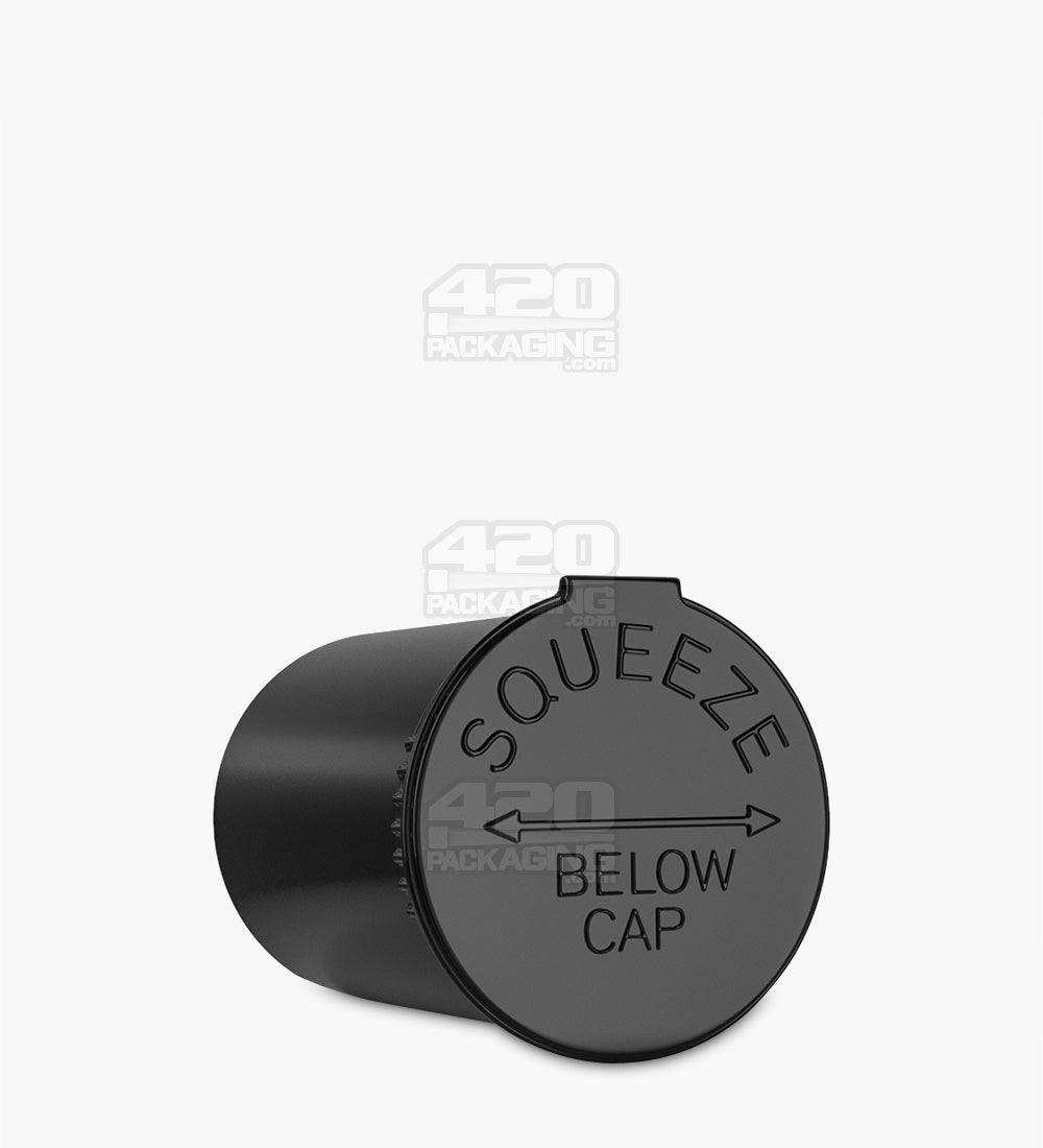 30 Dram Black Opaque Plastic Pop Top Container, 150/cs