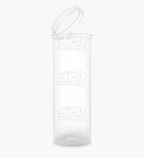60 Dram Clear Child Resistant Biodegradable Pop Top Bottles 75/Box