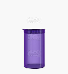 69mm Purple Child Resistant Transparent Pop Top Bottles 225/Box - 2