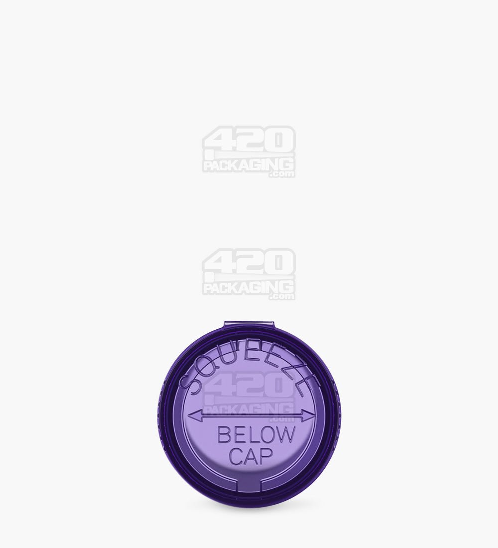 69mm Purple Child Resistant Transparent Pop Top Bottles 225/Box - 4