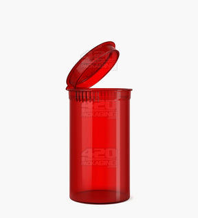 19 Dram Red Child Resistant Transparent Pop Top Bottles 225/Box - 1