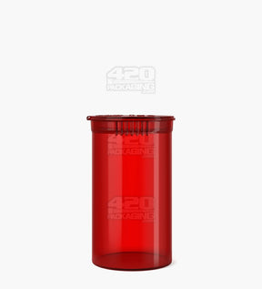19 Dram Red Child Resistant Transparent Pop Top Bottles 225/Box - 2