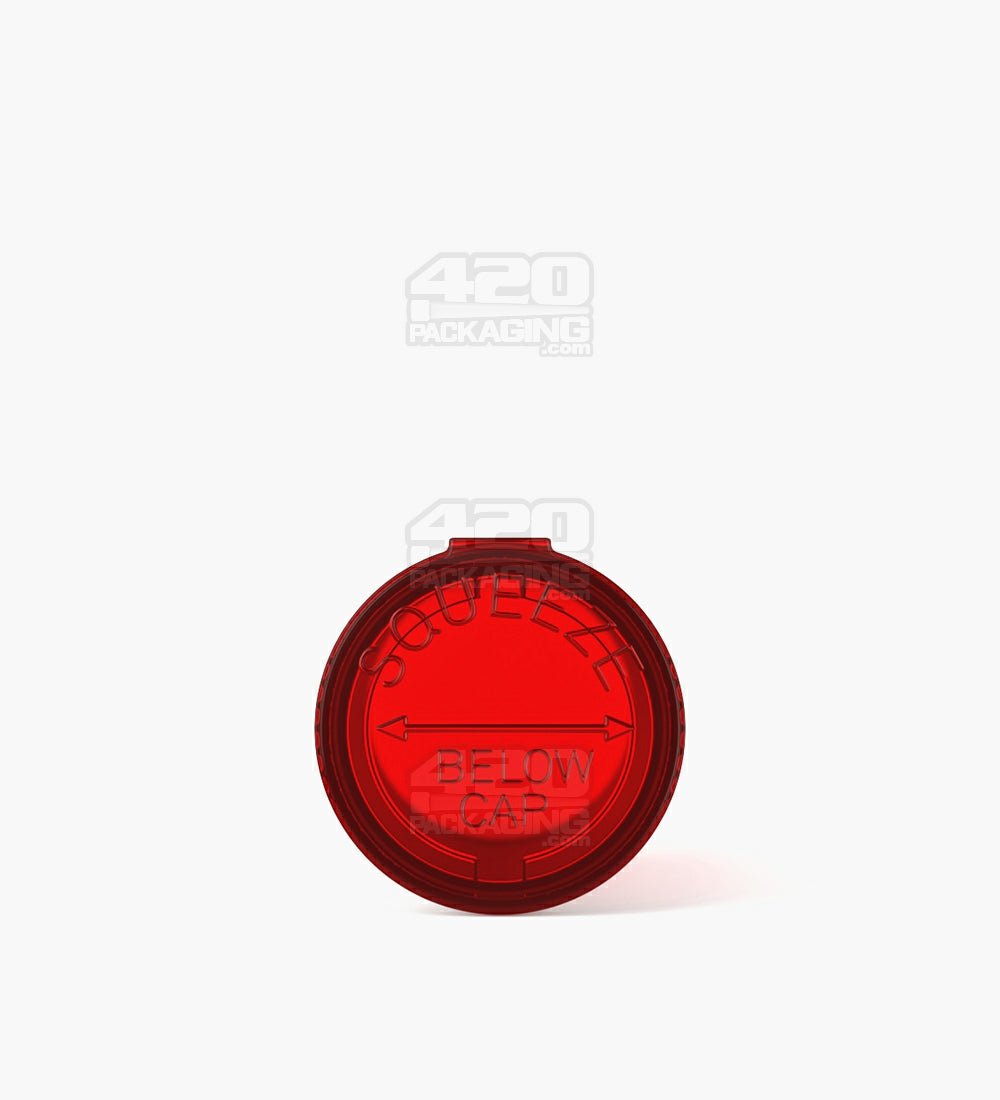 19 Dram Red Child Resistant Transparent Pop Top Bottles 225/Box - 4