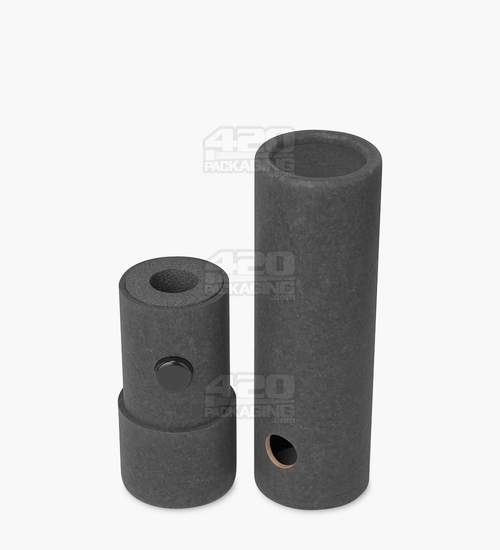 Child Resistant and 100% Recyclable Black 95mm Cardboard Vape Cartridge Tube W/ Press Button 100/Box