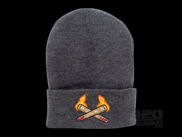 RAW Grey Burning Cone Beanie - 1