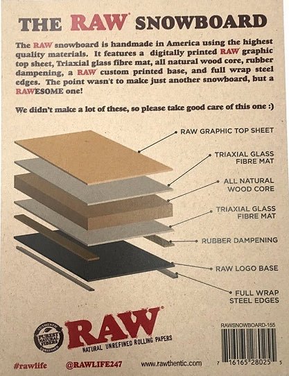 RAW Rolling Papers Snowboard 155cm - 2