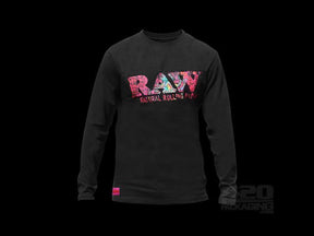 RAW x Ghostshrimp Black Crewneck Long Sleeve Shirt Medium - 3