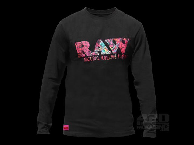 RAW x Ghostshrimp Black Crewneck Long Sleeve Shirt Extra Large - 1